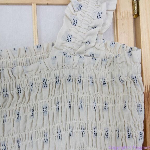 NEW Madewell Lucie Smocked Tank Mini Dress in Textural Clipdot, XL - Picture 14 of 16